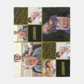  Grandpa Custom Photo Collage  Fleece Deken (Voorkant)