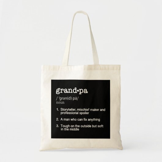 GrandPa-definitie - Woordenboek Tote Bag (Voorkant)