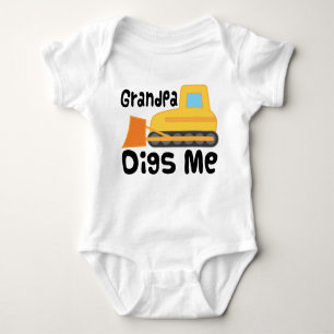 Grandpa Digs Me Bulldozer Truck Romper