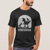 Grandpa Dinosaur Funny Grandpasaurus Two Kinder Fa T-shirt (Voorkant)