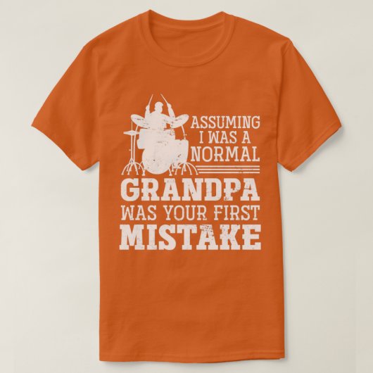 Grandpa Drummer Gift Musician Drums T-shirt (Design voorkant)