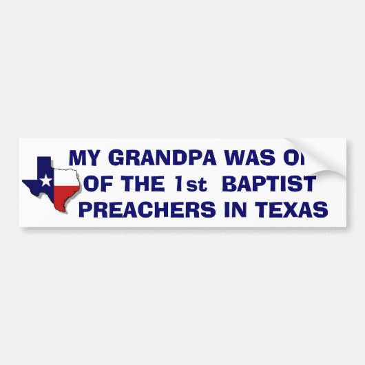 GRANDPA ÉÉN VAN DE EERSTE KWESTIE BUMPERSTICKER (Voorkant)