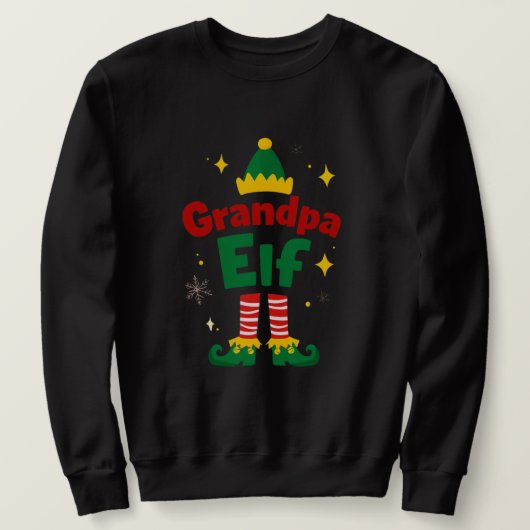 Grandpa Elf Holiday Matching Family Top (Design voorkant)