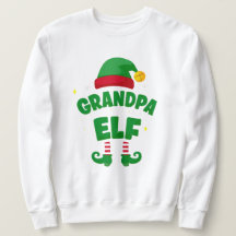 Grandpa Elf Holiday Matching Family Top