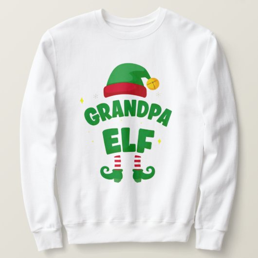 Grandpa Elf Holiday Matching Family Top (Design voorkant)