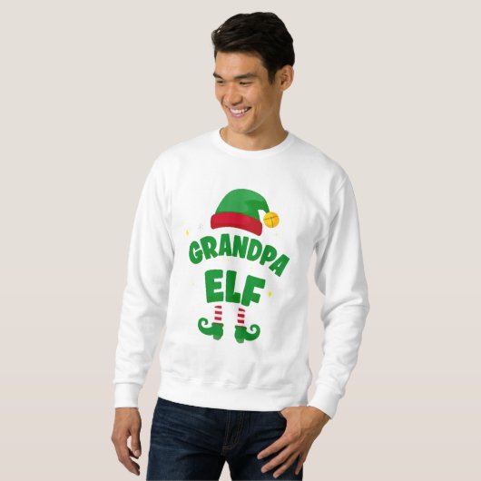 Grandpa Elf Holiday Matching Family Top (Voorkant volledig)