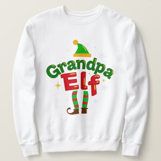 Grandpa Elf Holiday Matching Family Top (Design voorkant)
