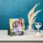 Grandpa Est. White grunge script photo Fotoplaat (Insitu)