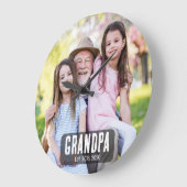 Grandpa Est. White script photo Grote Klok (Hoek)