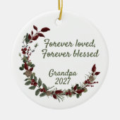 Grandpa Forever Blessed Christmas Keramisch Ornament (Voorkant)