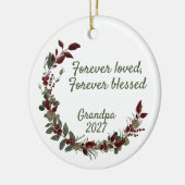 Grandpa Forever Blessed Christmas Keramisch Ornament (Links)