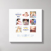GRANDPA FOTO COLLAGE GIFT Proud Papa Poppen Gramps Canvas Afdruk (Voorkant)