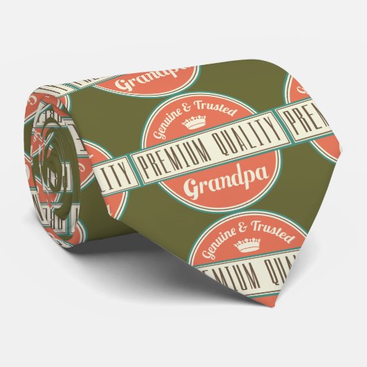 Grandpa (Funny) Gift Stropdas (Opgerold)