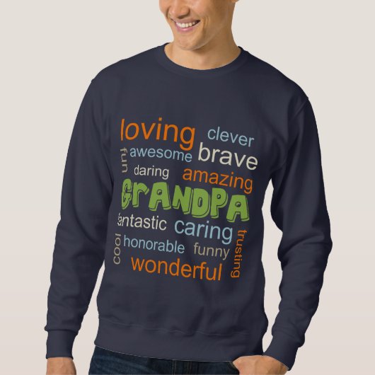 GRANDPA geïnspireerd WORD Cloud T-shirt (Voorkant)