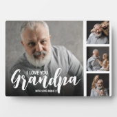 Grandpa Gepersonaliseerd Foto Collage Plaque Fotoplaat (voorkant)