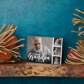 Grandpa Gepersonaliseerd Foto Collage Plaque Fotoplaat (Zijkant)