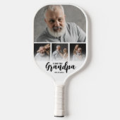 Grandpa Gepersonaliseerd fotocollage Pickleball Paddle (Achterkant)