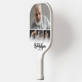 Grandpa Gepersonaliseerd fotocollage Pickleball Paddle (Links)