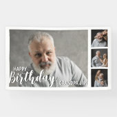 Grandpa Gepersonaliseerd fotocollage Spandoek (Horizontaal)