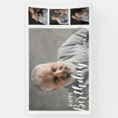Grandpa Gepersonaliseerd fotocollage Spandoek (Verticaal)