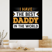 Grandpa Gift | Ik heb de beste vader ter wereld Poster (Keuken)