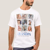 Grandpa Gift | Love You Papa Photo T-shirt (Voorkant)