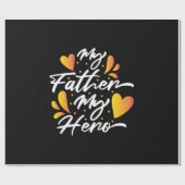 Grandpa Gift | Mijn vader Mijn Hero Cadeaupapier (Vlak)