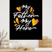 Grandpa Gift | Mijn vader Mijn Hero Poster (Keuken)