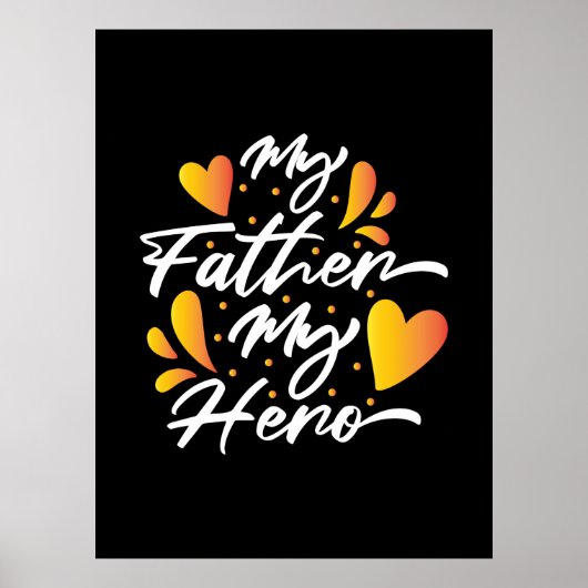 Grandpa Gift | Mijn vader Mijn Hero Poster (Voorkant)