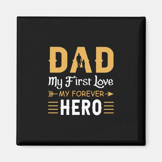 Grandpa Gift | Pa My Forever Hero Magneet (Voorkant)