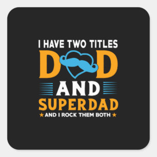 Grandpa Gift   Pap en Super Pap Vierkante Sticker