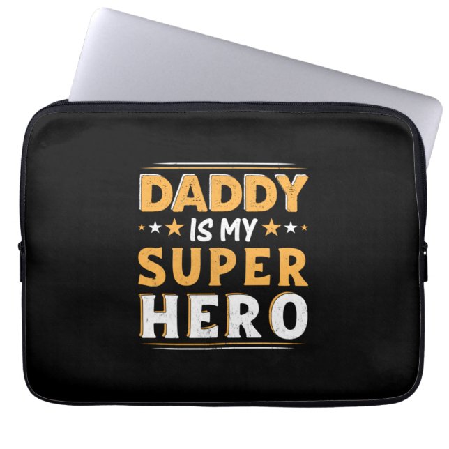 Grandpa Gift | Papa is mijn Super Hero Laptop Sleeve (Voorkant)