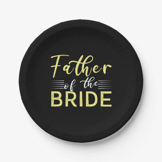 Grandpa Gift | Vader van de Bride Papieren Bordje (Voorkant)