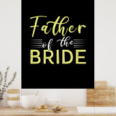 Grandpa Gift | Vader van de Bride Poster (Keuken)