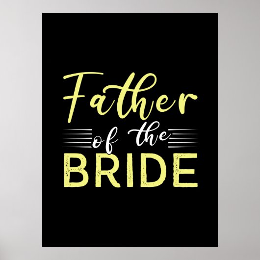 Grandpa Gift | Vader van de Bride Poster (Voorkant)