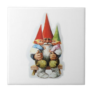 GRANDPA GNOME MET BABY GNOMES TEGELTJE