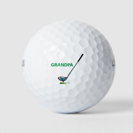 GRANDPA - Golfer Birthday Cool Golfballen (Voorkant)