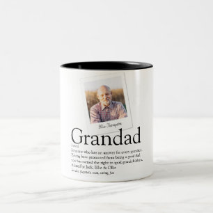 Grandpa Grandad Papa Definition Foto Tweekleurige Koffiemok