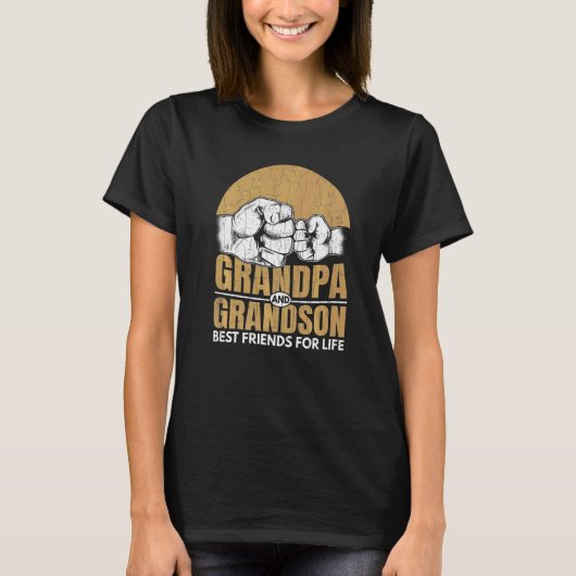 Grandpa & Grandson Bestfriends Fun Grandfather Gr T-shirt (Voorkant)