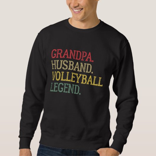 Grandpa Husband Volleyball Legend Volleyball Grand Trui (Voorkant)