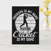 Grandpa Is My Name Playing Cricket Is My Game 1  Kaart (Gele Bloem)