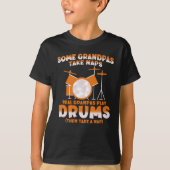 Grandpa is the best drummer with sticks t-shirt (Voorkant)