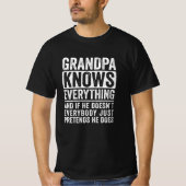 Grandpa Knows Everything T-shirt (Voorkant)