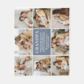 Grandpa Letter Custom Personalized Fleece Blanket (Voorkant)