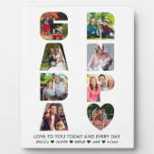 GRANDPA Letter Cutout 8 Photo Collage Persoonlijk Fotoplaat (Voorkant)
