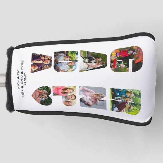 GRANDPA Letter Cutout Photo Collage Golfheadcover (Voorkant)
