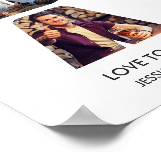 GRANDPA Letter Cutout Photo Collage Grandkids Name Poster (Hoek)