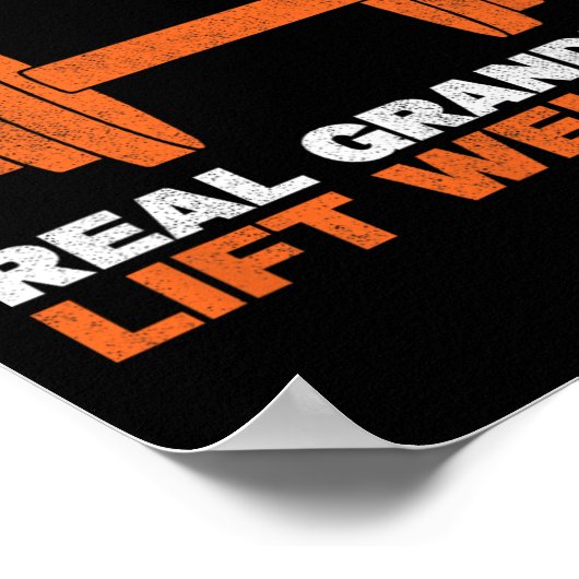 Grandpa Lift Weights Bodybuilding Grandfather Weig Poster (Hoek)