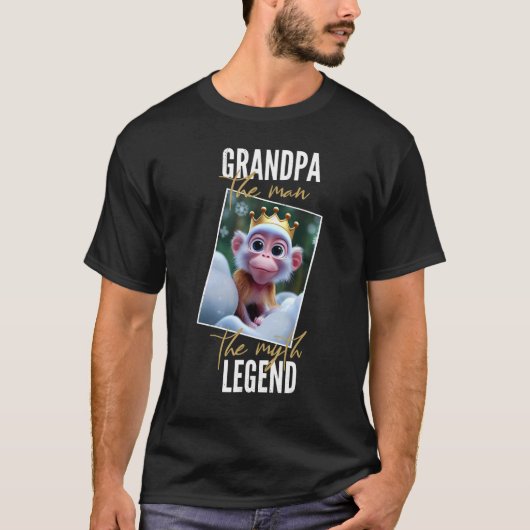 Grandpa man myth legend Father's Day T-shirt (Voorkant)