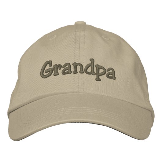 Grandpa Mocha Embroided Baseball Pet/Pet Pet (Voorkant)